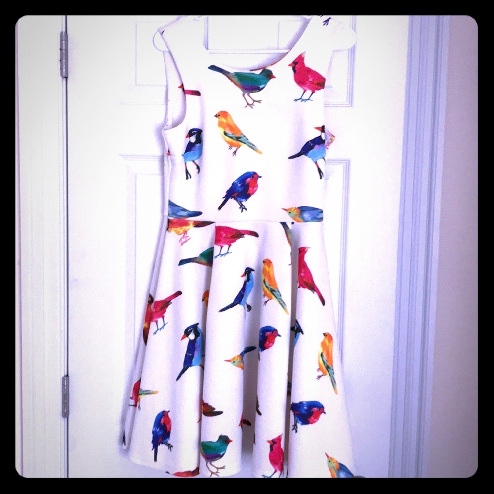 Bird print dress